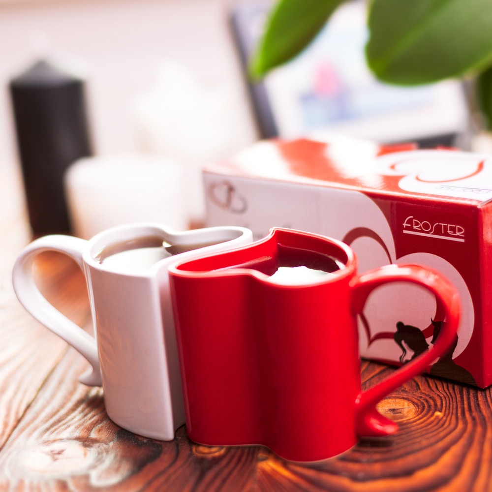 Zakochane Kubeczki - czerwony i biały